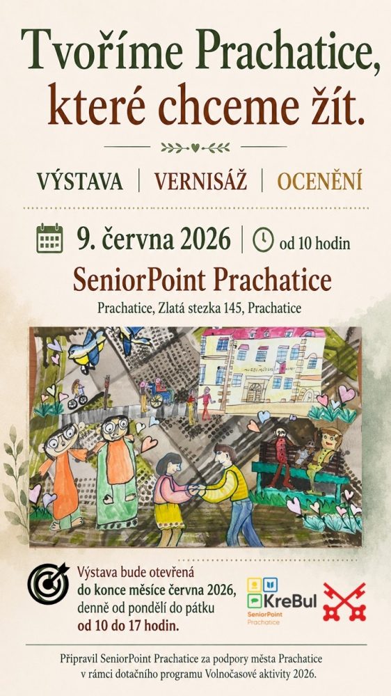 Plakát akce Tvoříme Prachatice, které chceme žít