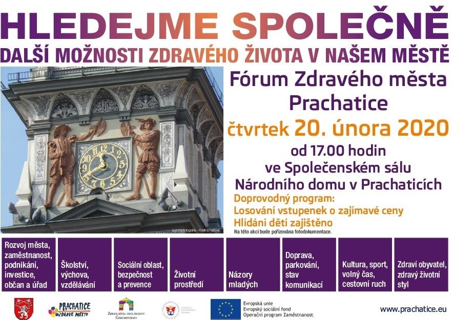 Plakát akce FÓRUM: Zdravého města Prachatice