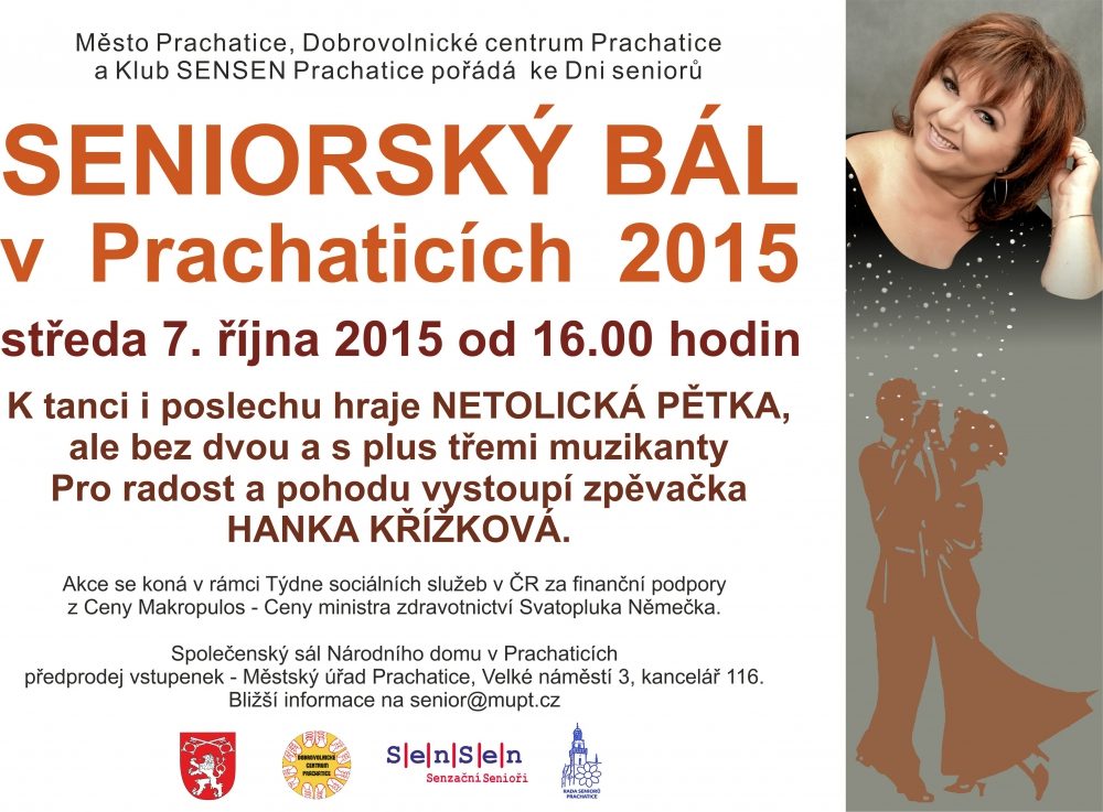 Plakát akce Seniorský bál 2015
