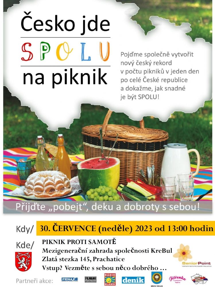 Plakát akce Piknik proti samotě 2023