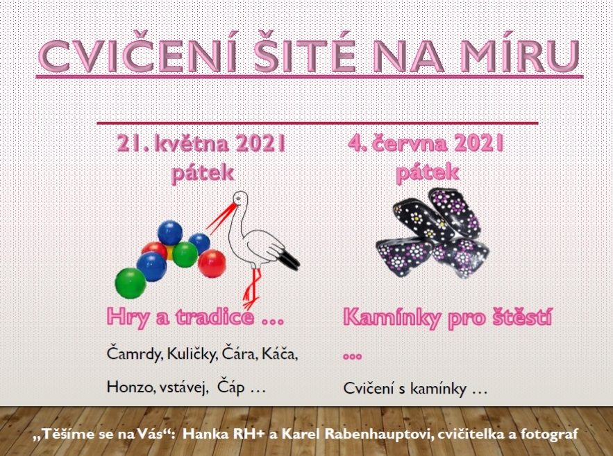Plakát akce CVIČENÍ: Šité na míru II