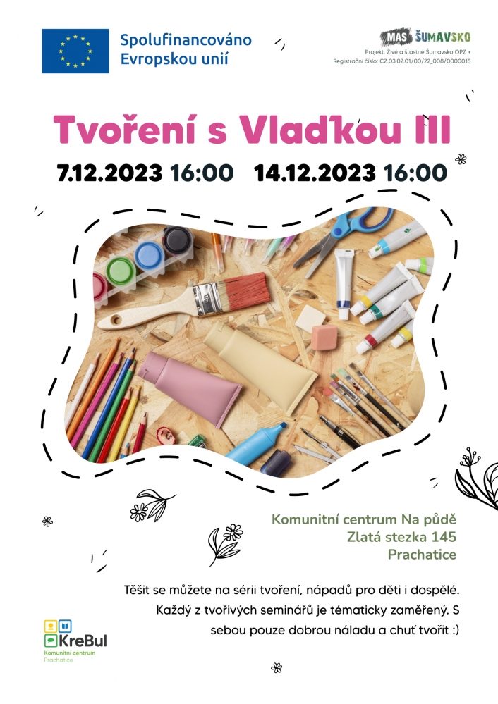 Plakát akce Tvoření s Vlaďkou III.