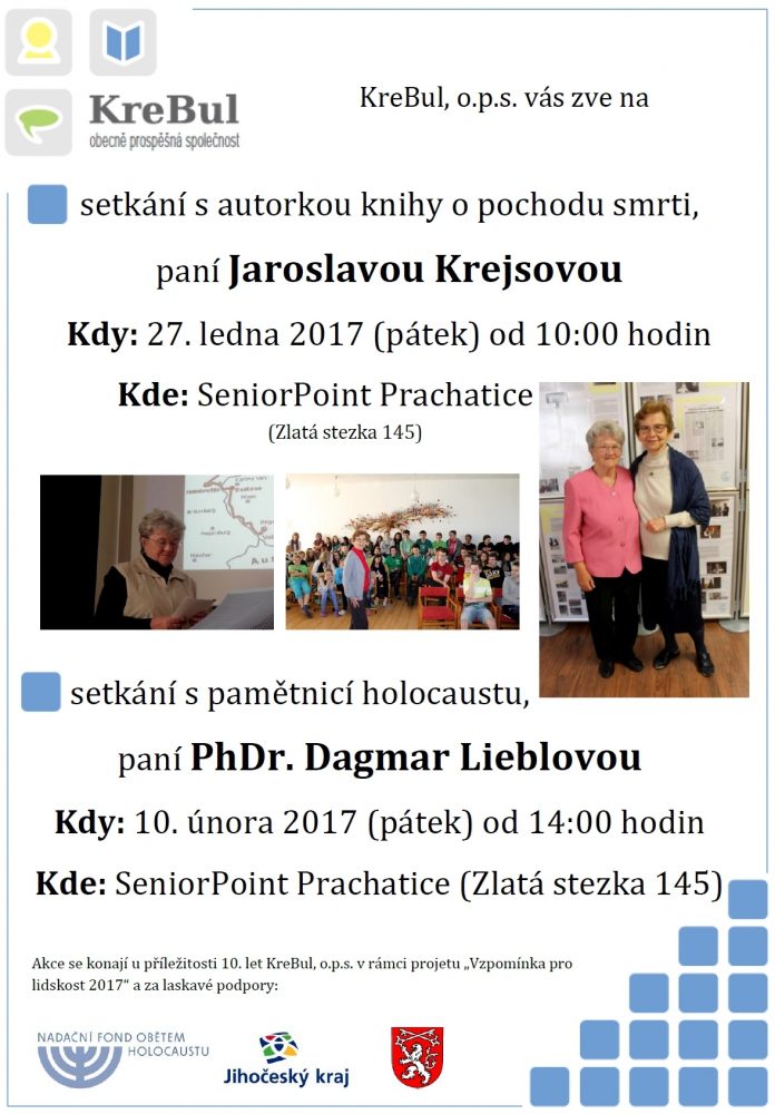 Plakát akce Besedy s pamětníky