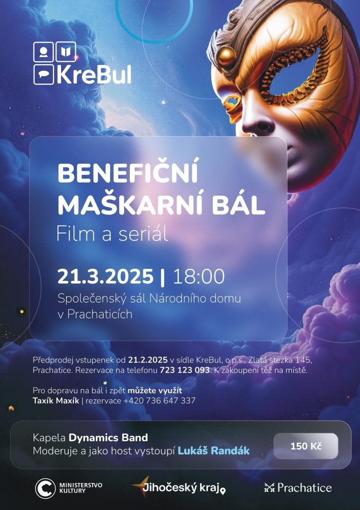 Plakát akce Benefiční maškarní bál