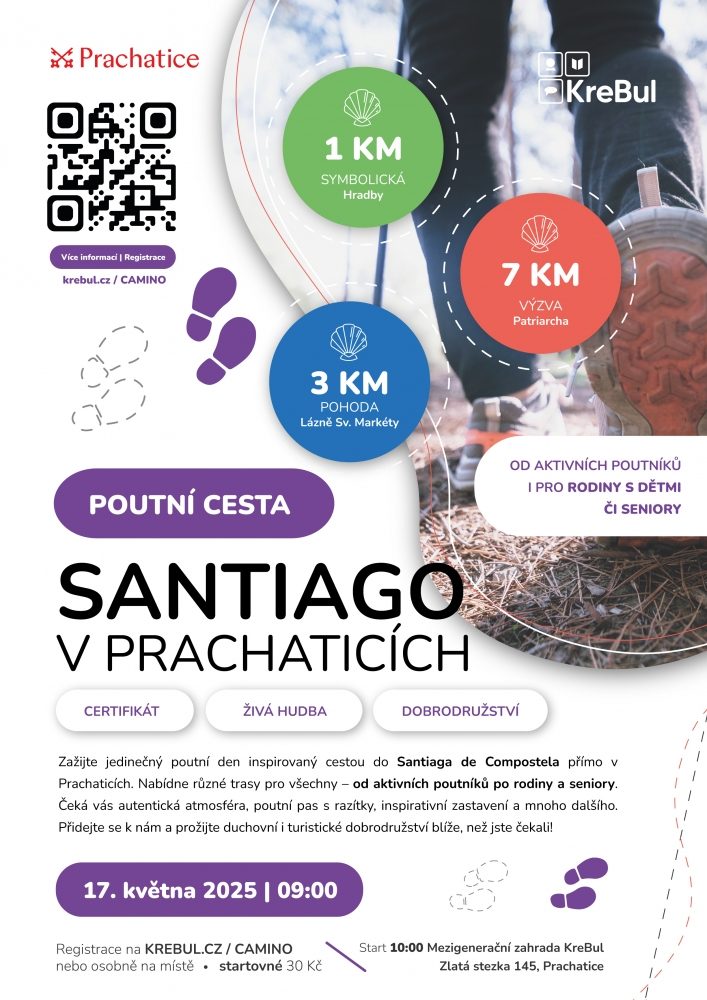 Plakát akce Santiago v Prachaticích