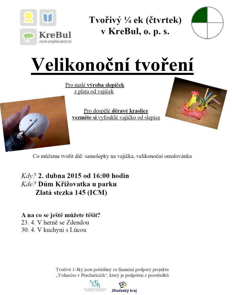 Plakát akce Velikonoční tvoření