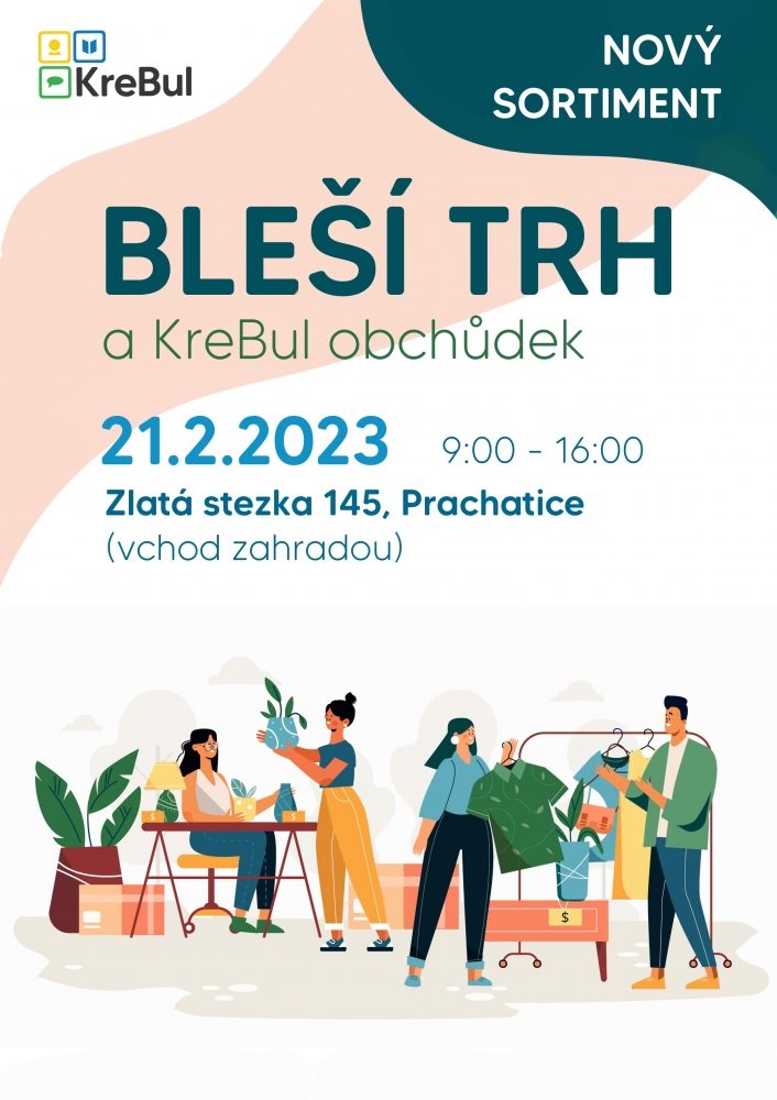 Plakát akce Bleší trh - 21.2.2023