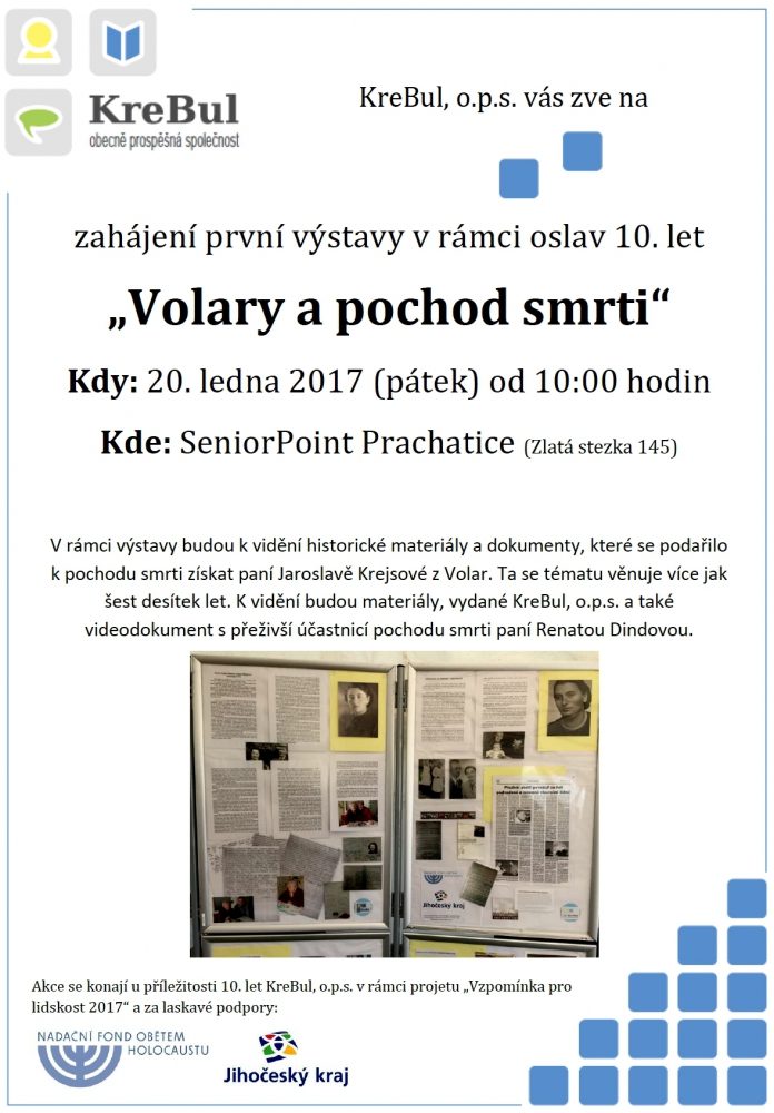 Plakát akce Volary a pochod smrti - výstava