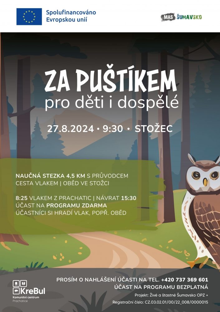 Plakát akce Za Puštíkem do Stožce