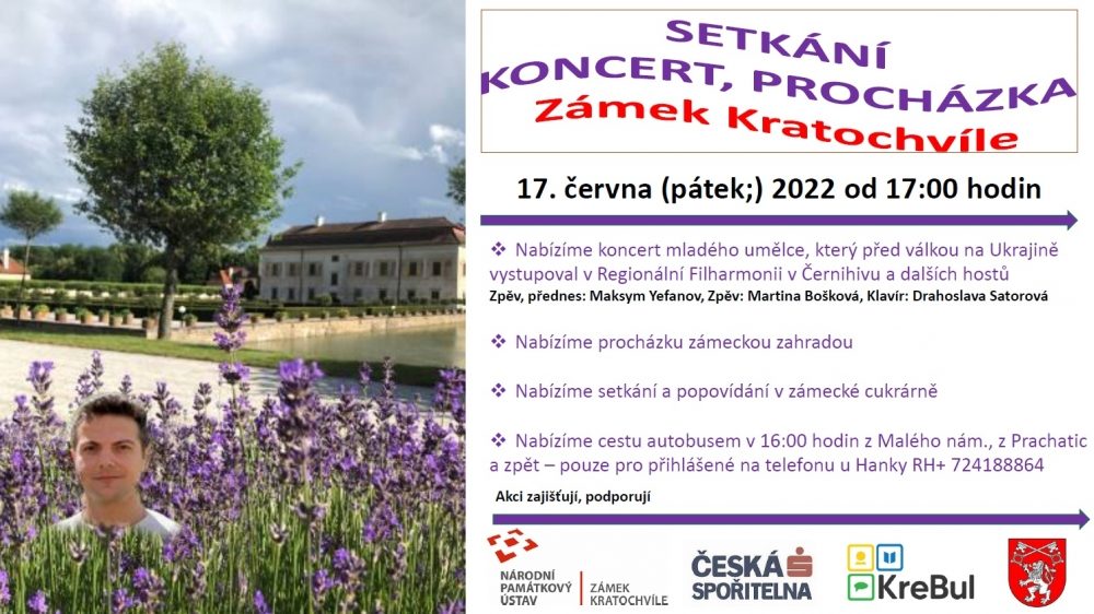 Plakát akce Koncert na Kratochvíli