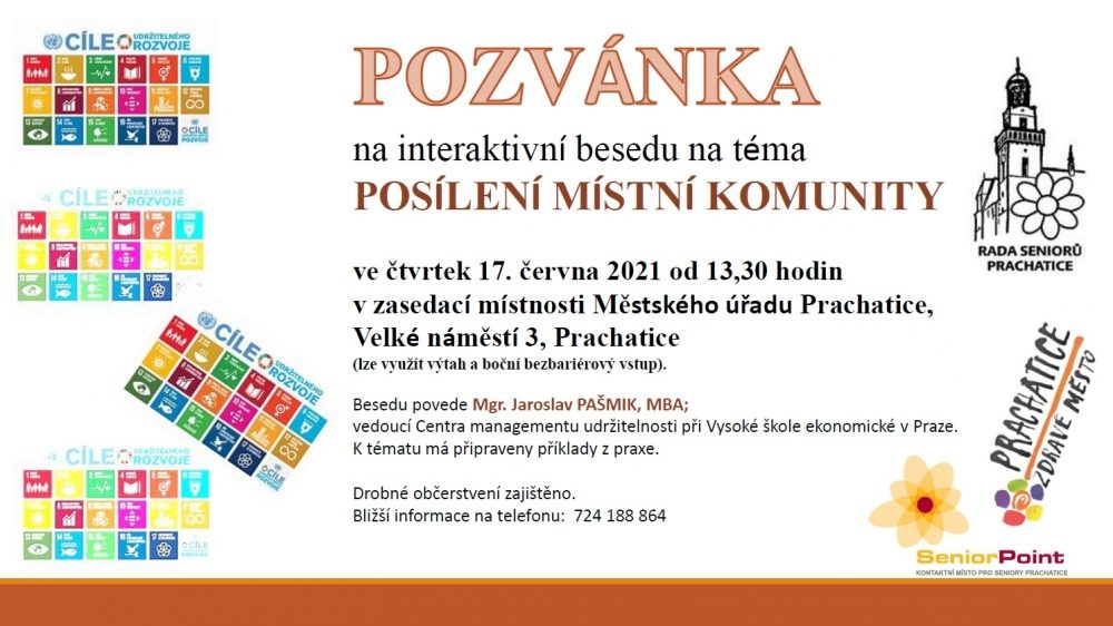 Plakát akce Interaktivní beseda: Cíle udržitelného rozvoje