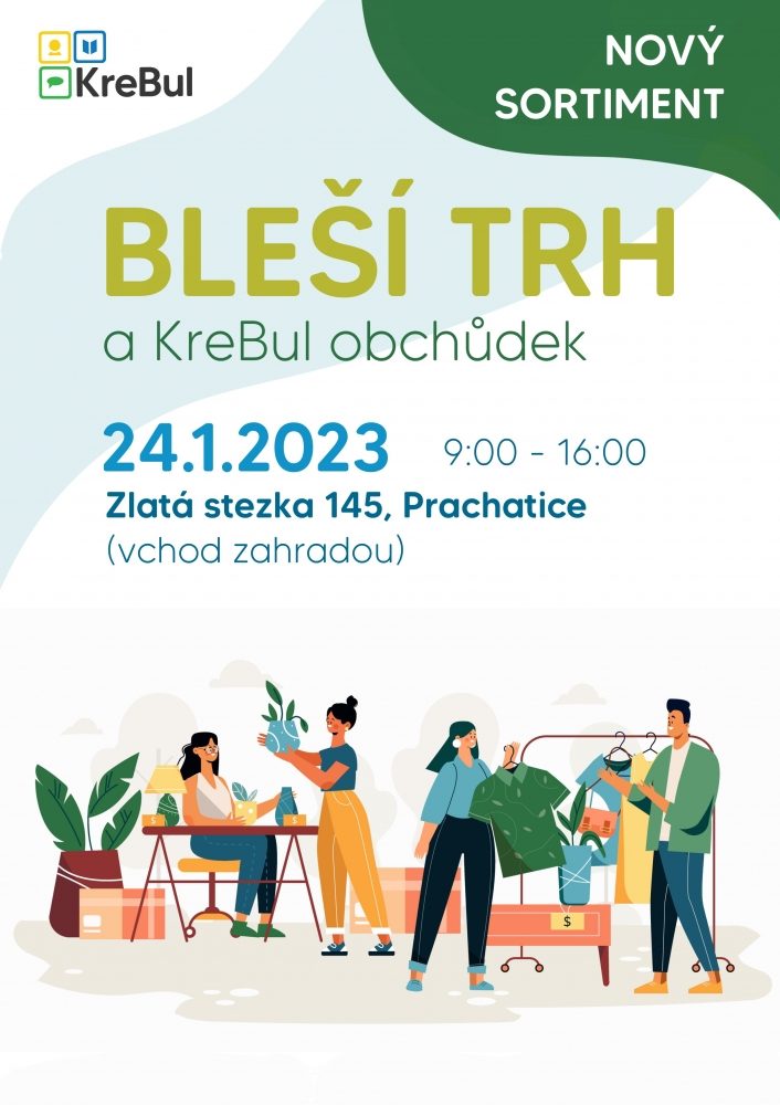 Plakát akce Bleší trh - 24.1.2023