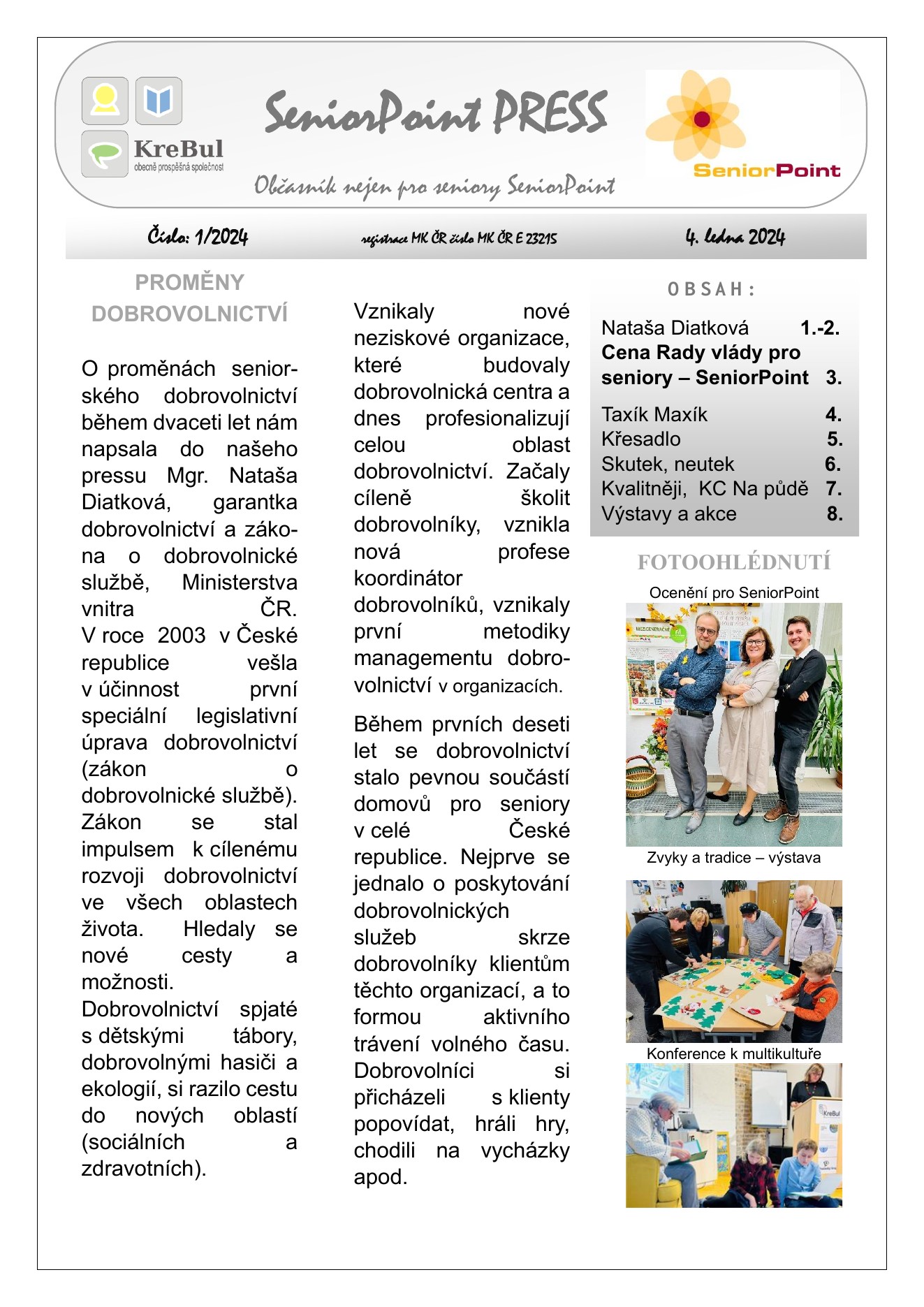 Obálka SeniorPoint PRESS 1/2024