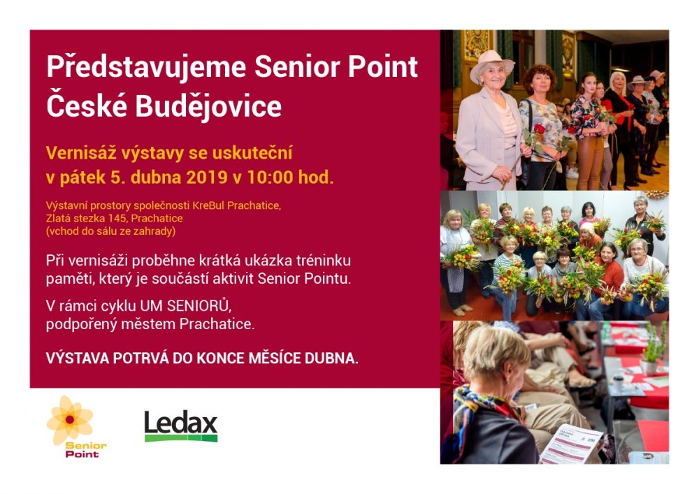 Plakát akce VERNISÁŽ: Představujeme Senior Point České Budějovice