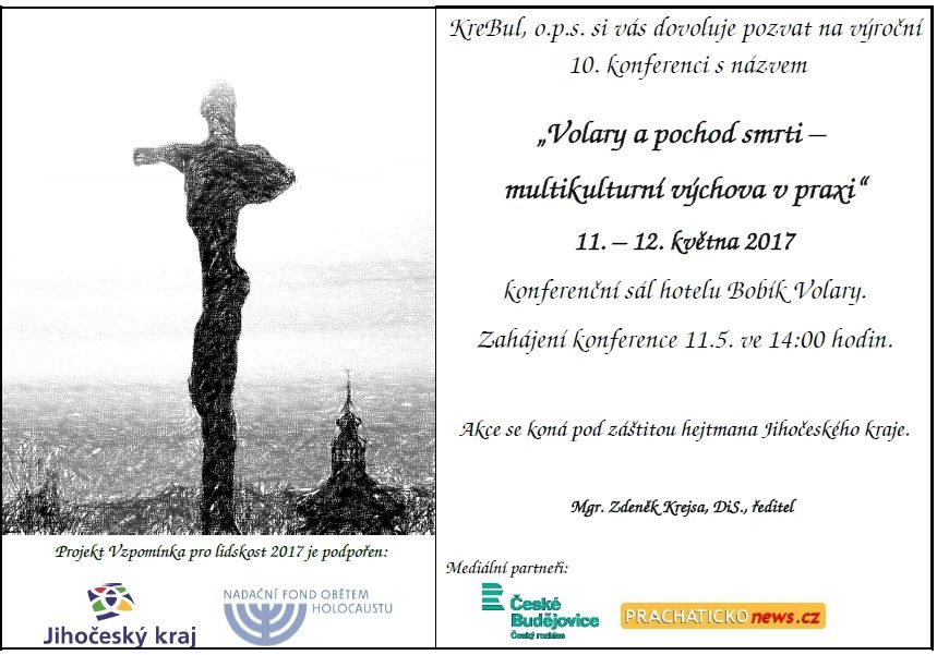 Plakát akce KONFERENCE: Volary a pochod smrti - multikulturní výchova v praxi