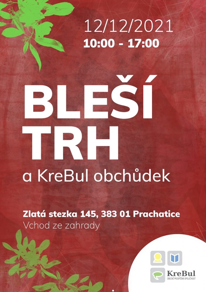 Plakát akce Bleší trh a obchůdek pomáhají - 12.12.2021