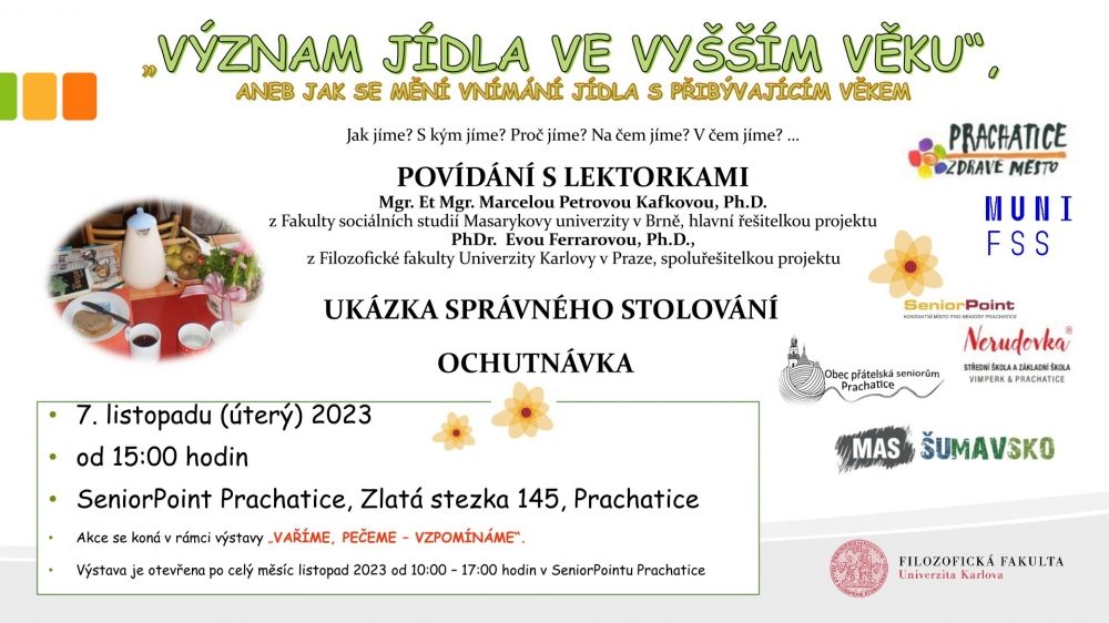 Plakát akce Význam jídla ve vyšším věku
