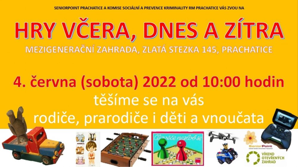 Plakát akce Hry včera, dnes a zítra