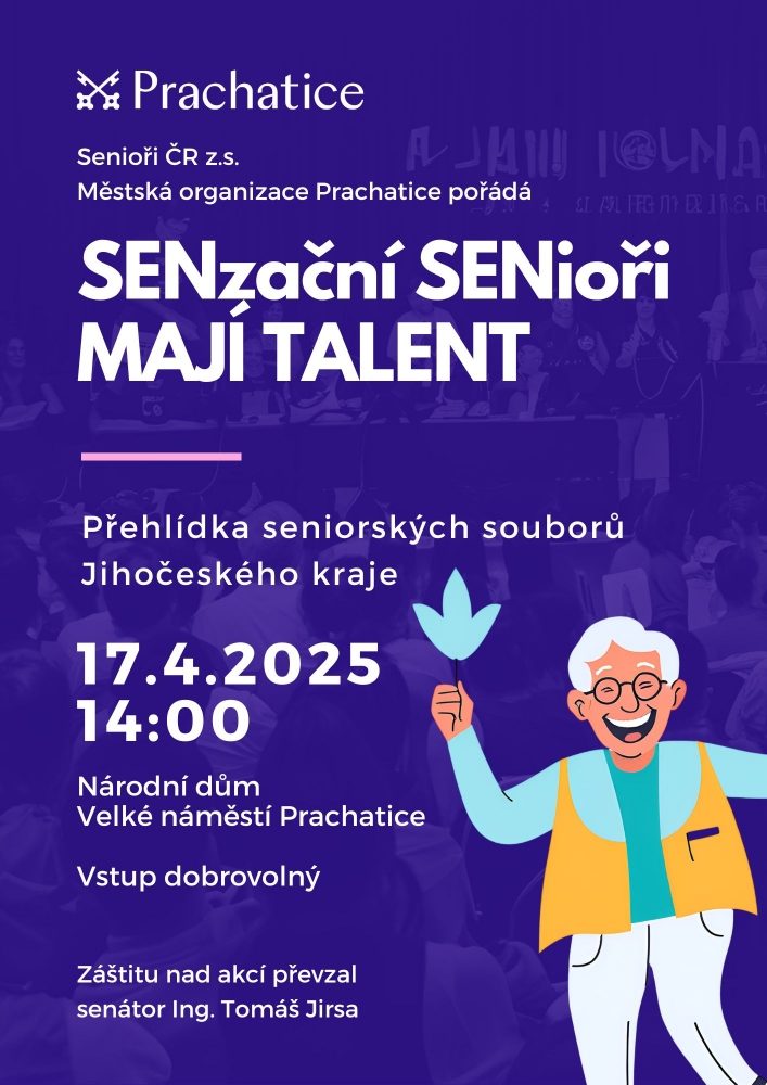 Plakát akce Senioři mají talent