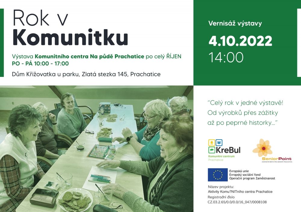 Plakát akce Výstava Rok v komunitku