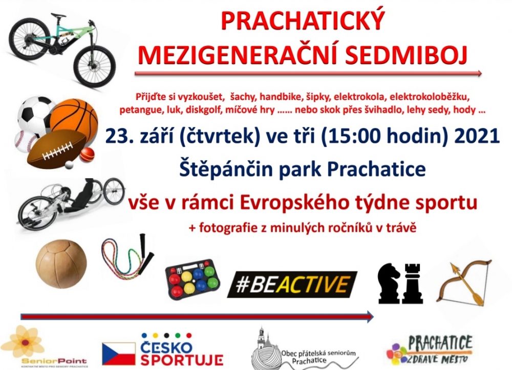 Plakát akce SEDMIBOJ: Prachatický mezigenerační