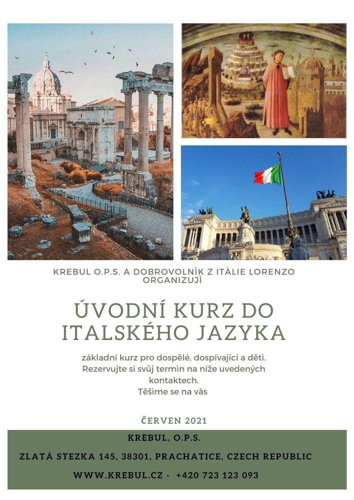 Plakát akce Italština s Lorenzem