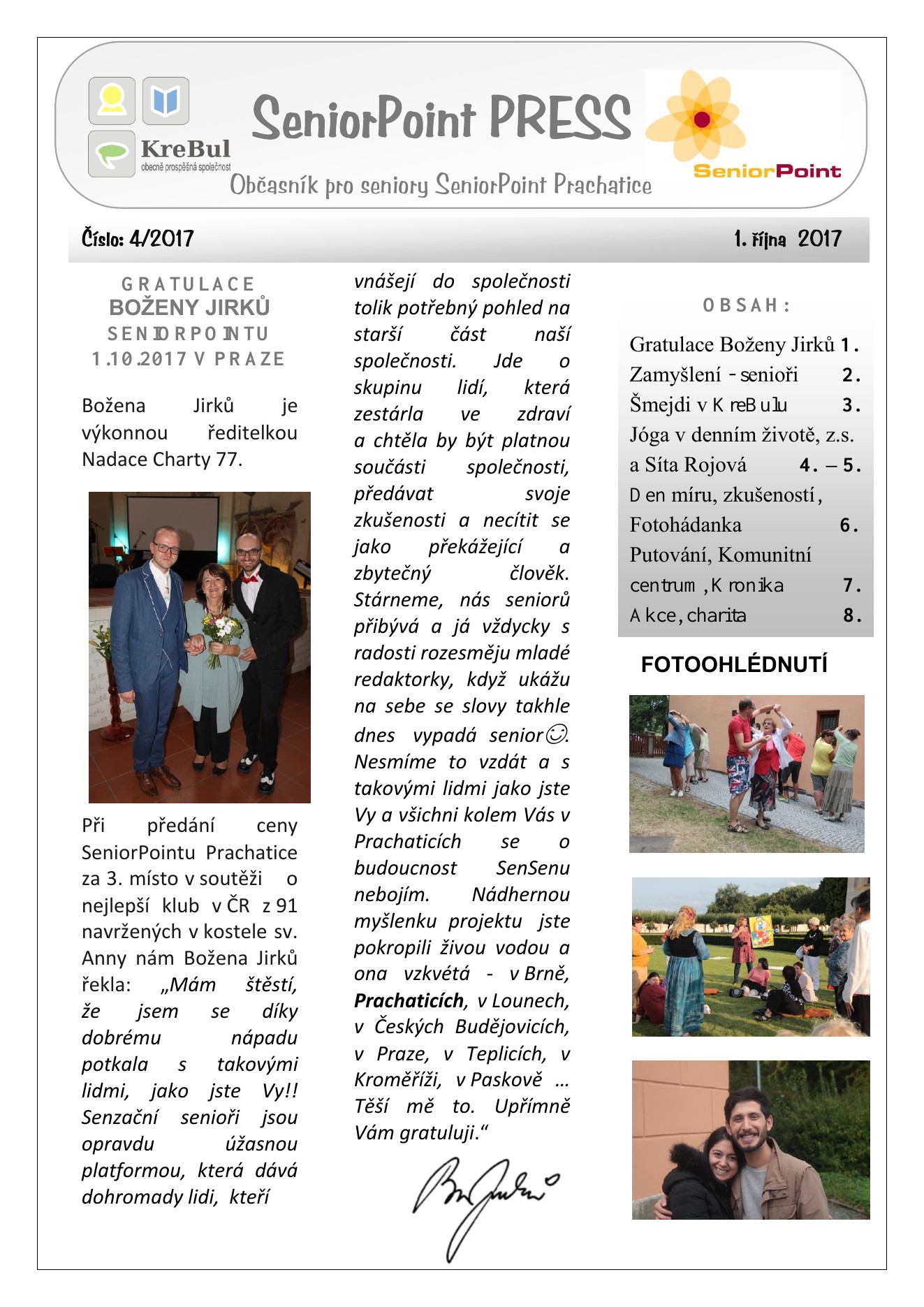 Obálka SeniorPoint PRESS 4/2017