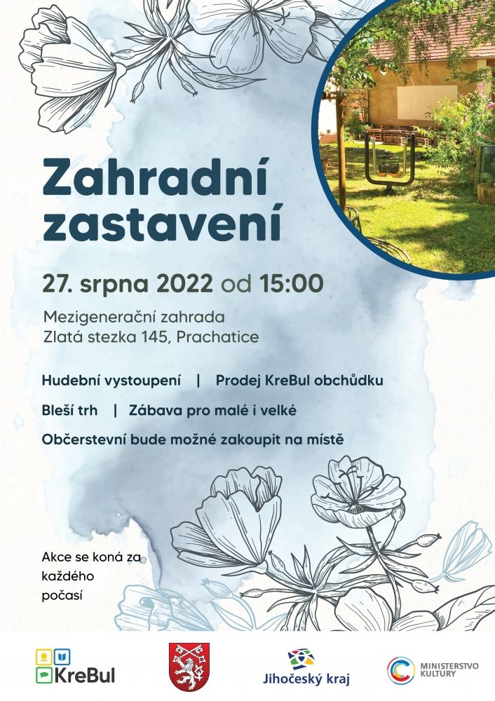 Plakát akce Zahradní zastavení