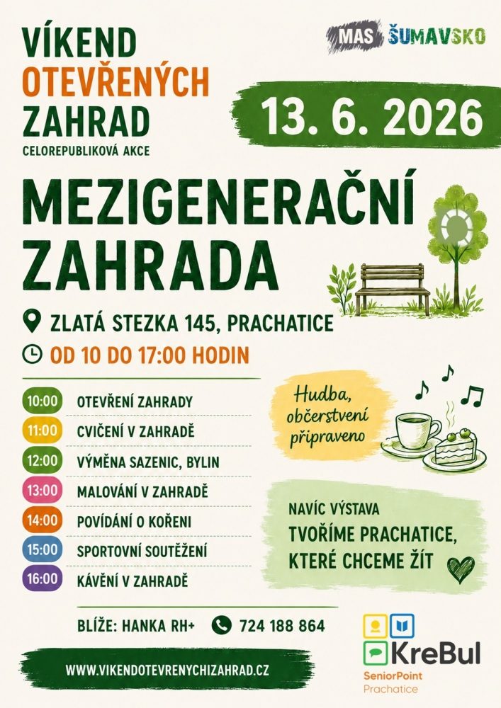 Plakát akce Víkend otevřených zahrad