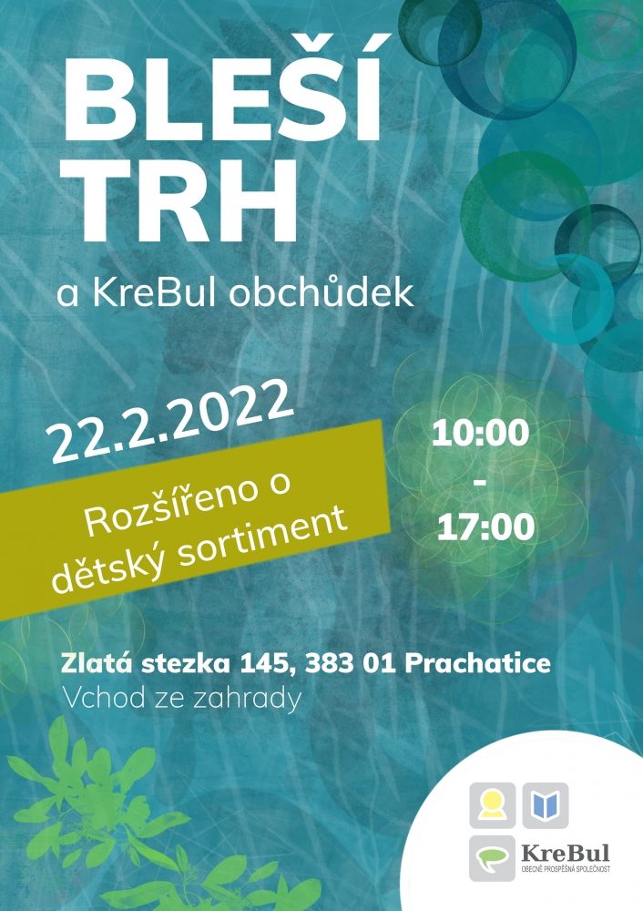 Plakát akce Bleší trh - 22.2.2022