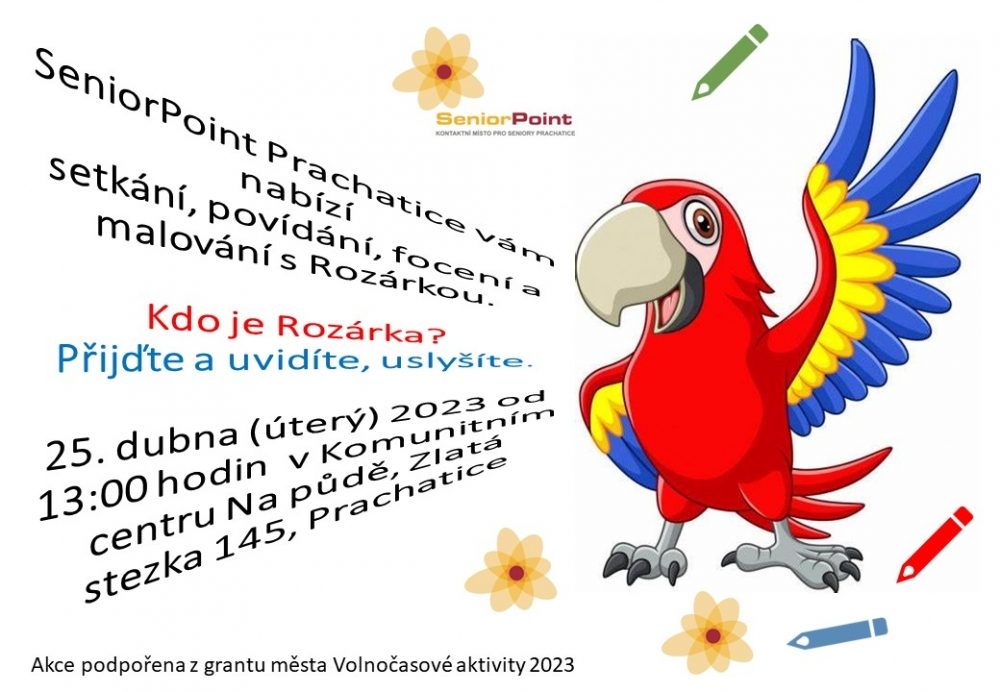 Plakát akce Setkání s Rozárkou