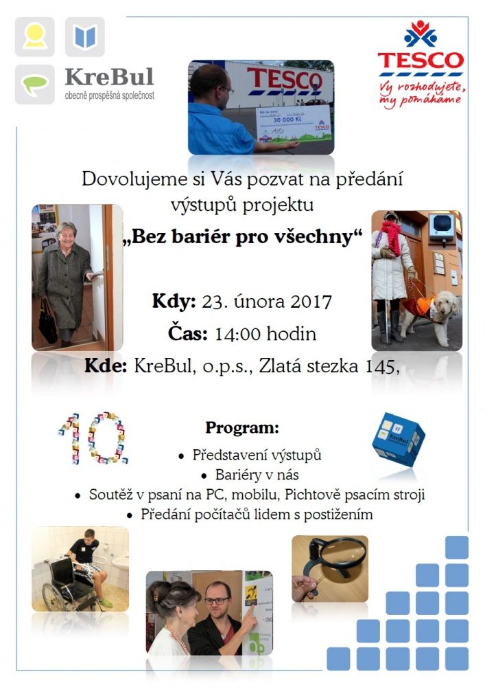 Plakát akce V PRAXI: Bez bariér pro všechny