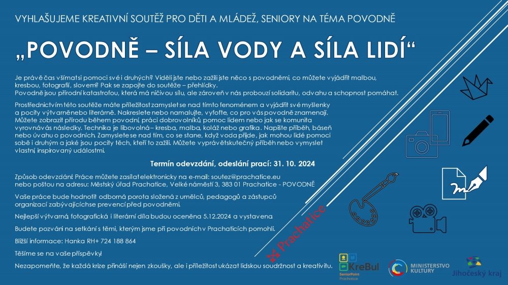 Plakát akce Soutěž Povodně – síla vody a síla lidí