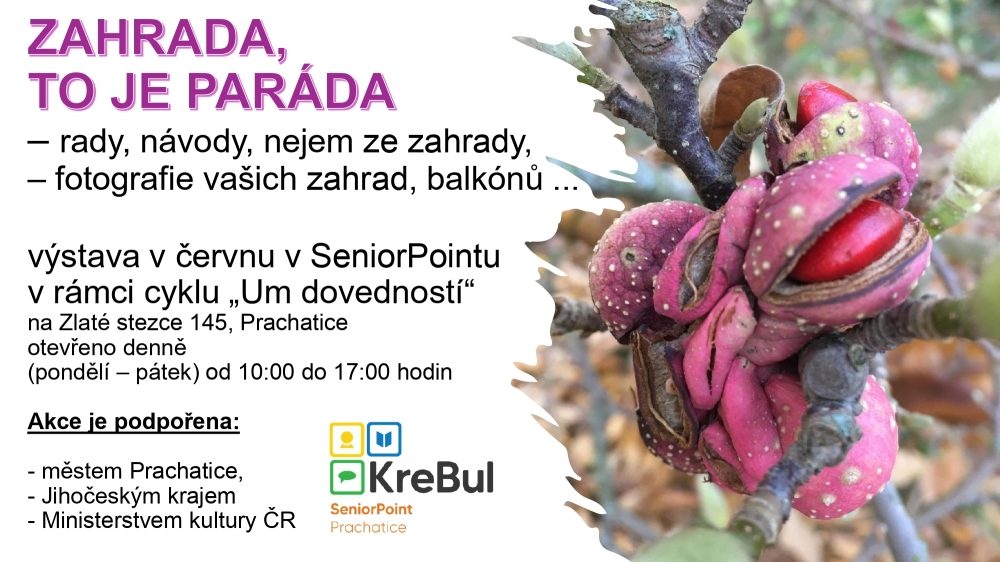 Plakát akce Zahrada to je paráda - výstava v rámci cyklu "Um dovedností"
