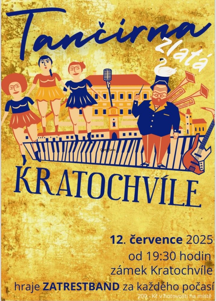 Plakát akce Zlatá Tančírna na zámku Kratochvíle