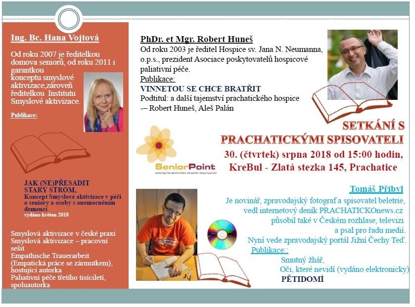 Plakát akce SETKÁNÍ: Se spisovateli