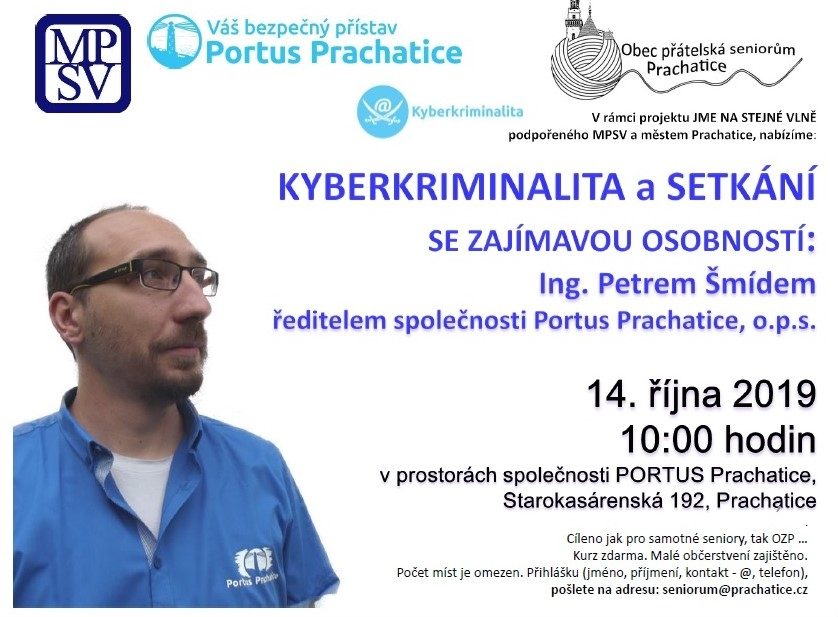 Plakát akce KYBERKRIMINALITA: Setkání v Portusu