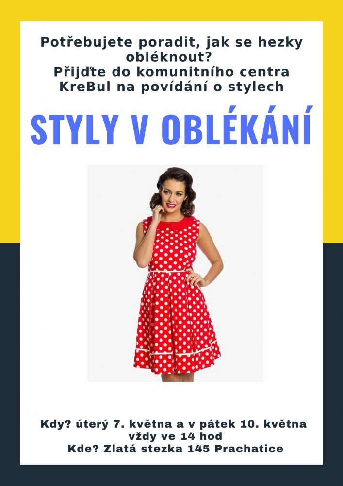 Plakát akce Styly v oblékání