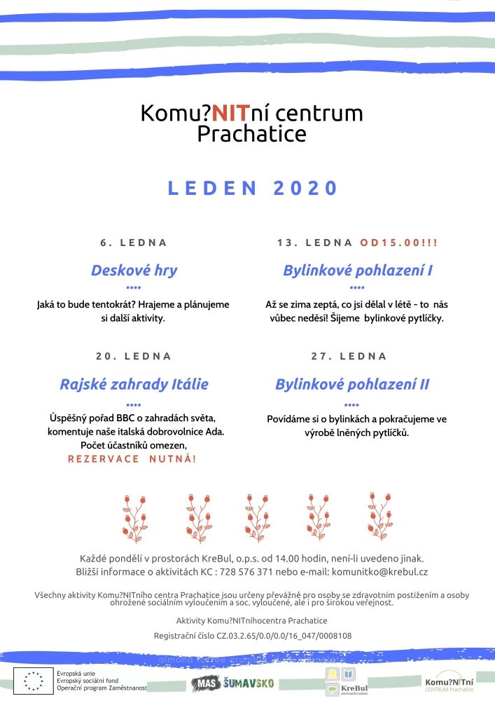 Plakát akce Komu?NITko na leden