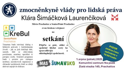 POZOR ZMĚNA ČASU: setkání s vládní zmocněnkyní pro lidská práva