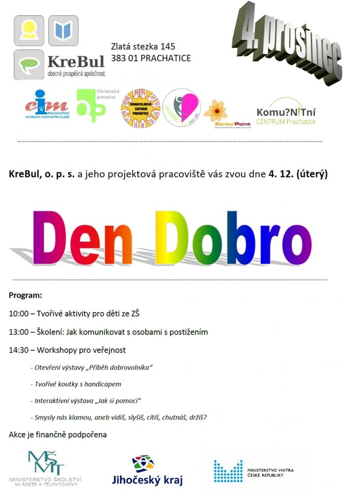 Plakát akce Den Dobro
