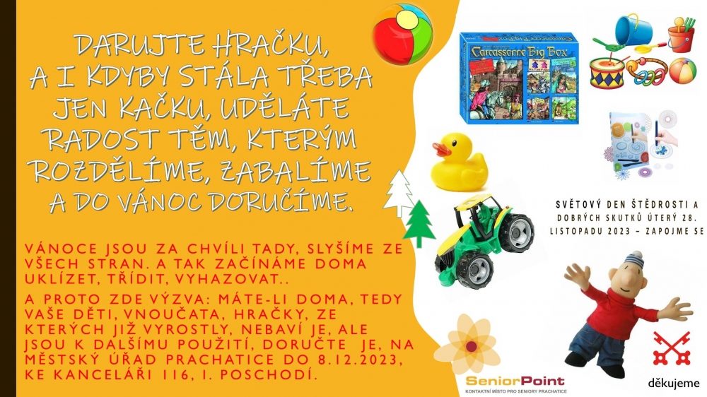 Plakát akce Výzva: Darujte hračku
