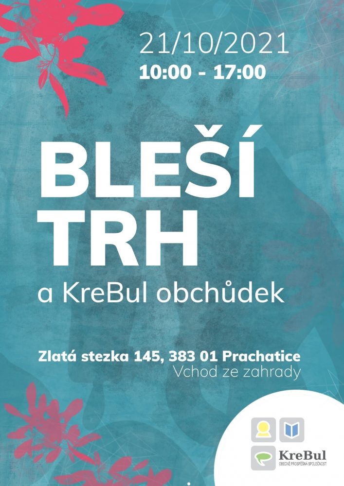 Plakát akce Bleší trh a KreBul obchůdek - prodejní den