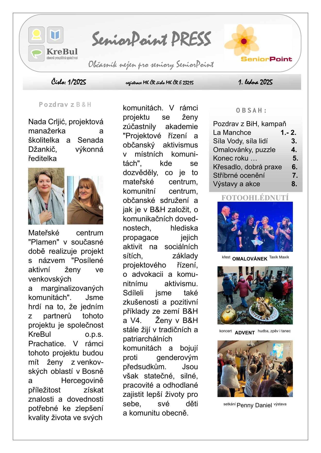 Obálka SeniorPoint PRESS 1/2025