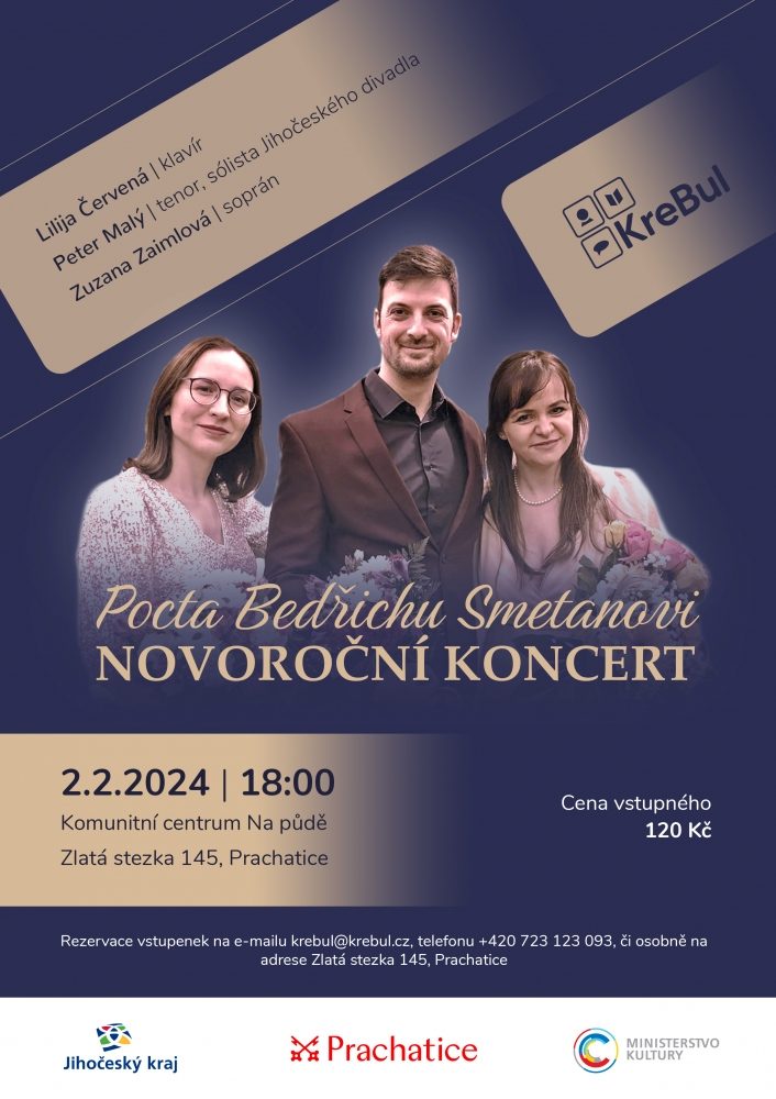 Plakát akce Novoroční koncert - Pocta Bedřichu Smetanovi
