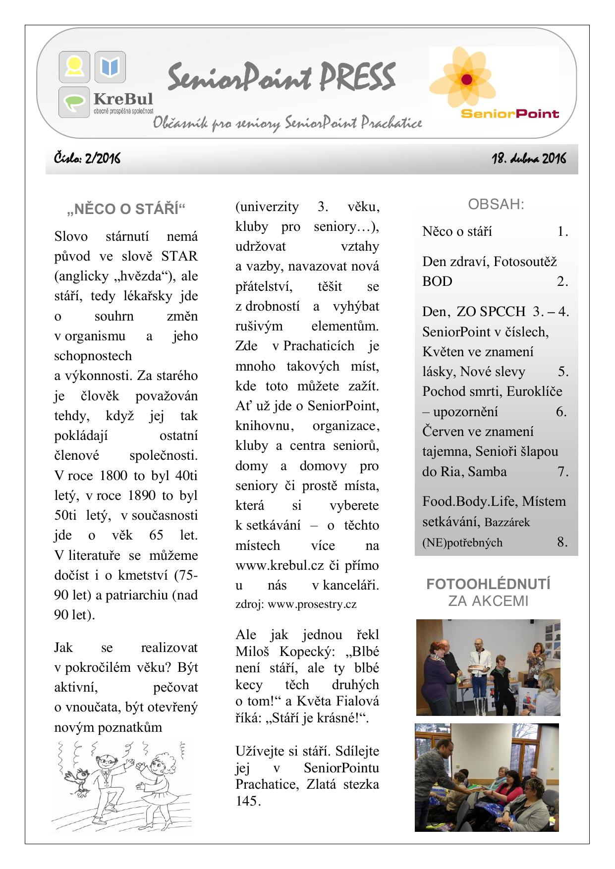 Obálka SeniorPoint PRESS 2/2016