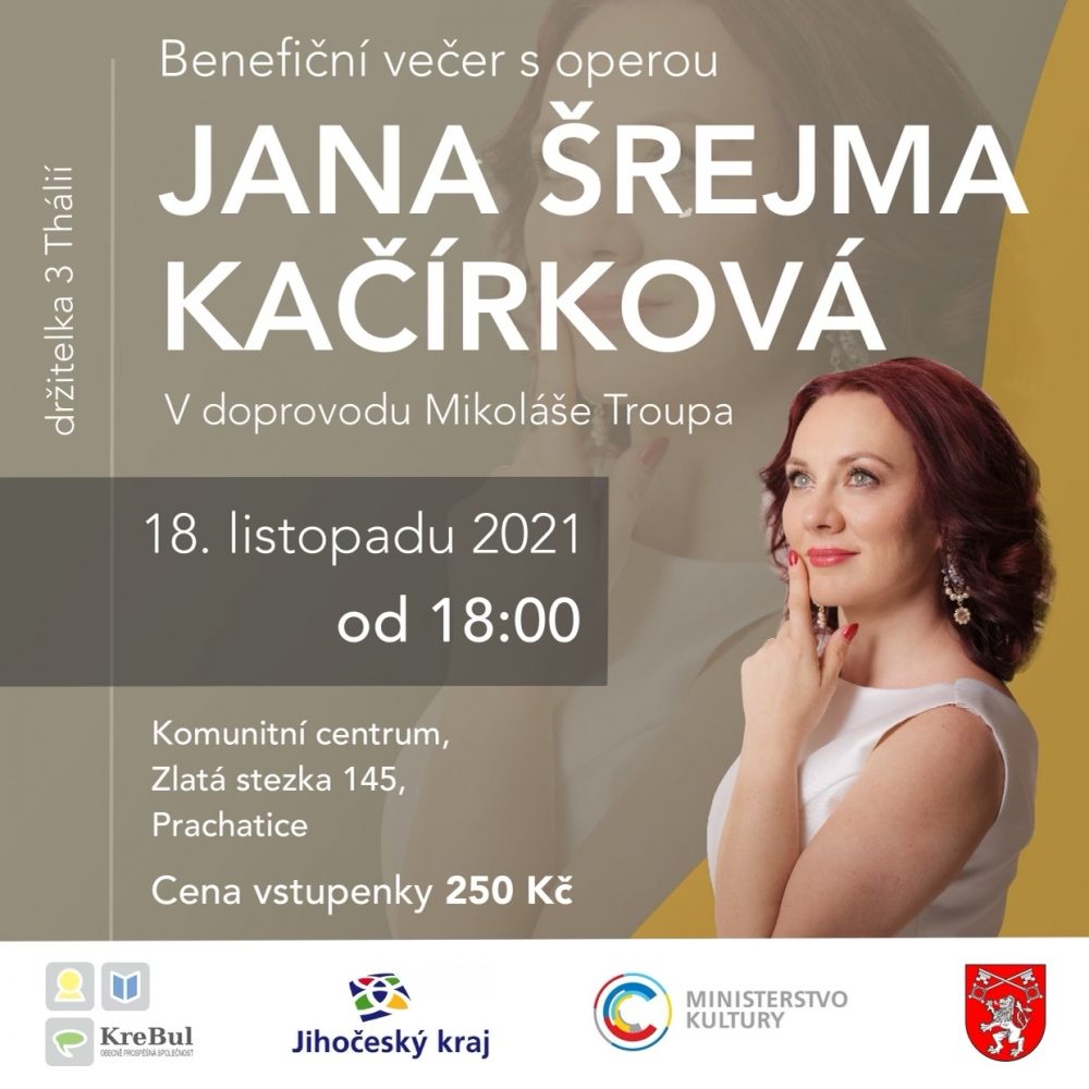 Plakát akce Benefiční večer s operou