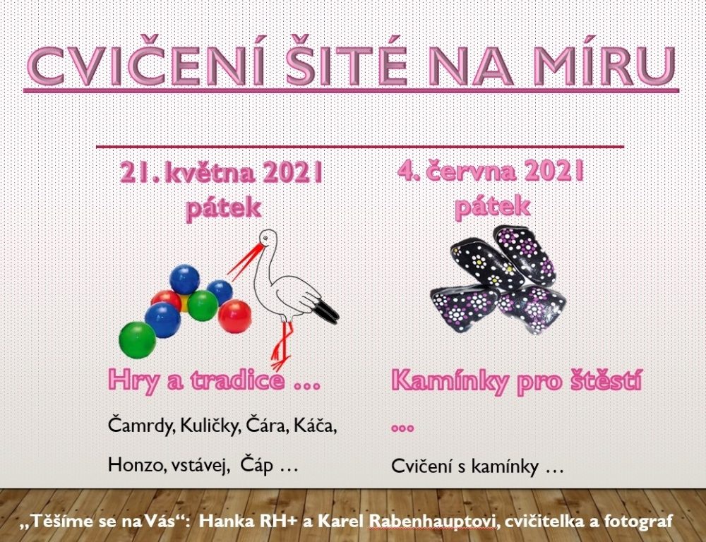 Plakát akce CVIČENÍ: Šité na míru