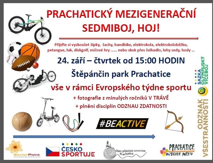 Plakát akce MEZIGENERAČNÍ SEDMIBOJ: Ve Štěpánčině parku