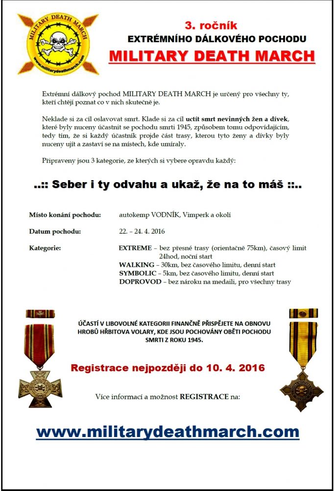 Plakát akce Military Death March 2016